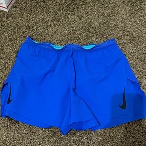 Nike Women's Athletic Shorts in Blue with Black Accents